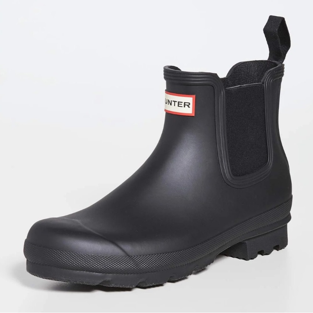 Hunter Chelsea Rainboots - Black Matte, US Size 7 Womens
